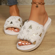 Load image into Gallery viewer, Snowflakes Open Toe Slippers
