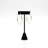 BAMBOO SHAPED HOOP EARRINGS