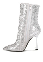 Load image into Gallery viewer, Precious Mirror Embellished High Ankle Boots
