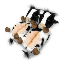 Load image into Gallery viewer, Howdy Cow - Kids&#39; Cute Plush Animal Slippers
