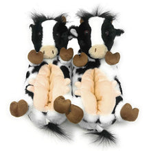 Load image into Gallery viewer, Howdy Cow - Kids&#39; Cute Plush Animal Slippers
