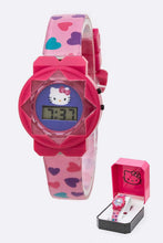 Cargar imagen en el visor de la galería, Hello Kitty Heart Print Kids Digital Watch

