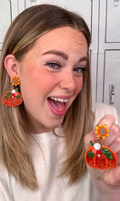 Load image into Gallery viewer, Pumpkins with Sunflowers Earrings
