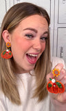 Pumpkins with Sunflowers Earrings