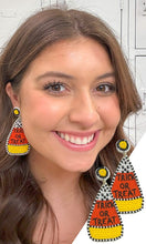 Cargar imagen en el visor de la galería, Trick or Treat Candy Corn Earrings
