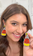 Load image into Gallery viewer, Trick or Treat Candy Corn Earrings

