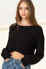 Cargar imagen en el visor de la galería, Soul Mate Drop-Shoulder Cropped Sweatshirt
