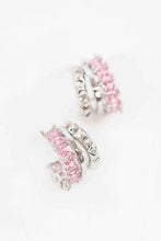 Load image into Gallery viewer, Pink Rocket Hoop Earrings
