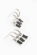 Load image into Gallery viewer, Into the Dark Tri Hoop Earrings
