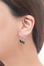 Load image into Gallery viewer, Into the Dark Tri Hoop Earrings
