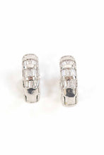 Load image into Gallery viewer, Tapered Baguette Hoop Earrings
