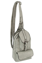 Load image into Gallery viewer, Buckle Pocket Sling Bag Backpack
