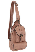 Load image into Gallery viewer, Buckle Pocket Sling Bag Backpack
