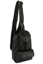 Load image into Gallery viewer, Buckle Pocket Sling Bag Backpack
