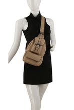 Load image into Gallery viewer, Buckle Pocket Sling Bag Backpack
