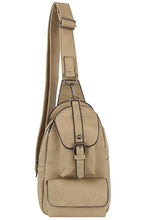 Load image into Gallery viewer, Buckle Pocket Sling Bag Backpack
