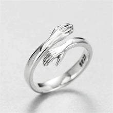 Load image into Gallery viewer, Hug Shape 925 Sterling Silver Bypass Ring
