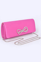 Cargar imagen en el visor de la galería, Rhinestone Bow Satin Clutch Bag
