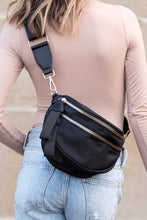 Load image into Gallery viewer, Gia Double Zip Nylon Crescent Sling
