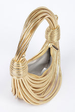Cargar imagen en el visor de la galería, Metallic Layer Roping Top Handle Bag
