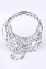 Cargar imagen en el visor de la galería, Metallic Layer Roping Top Handle Bag
