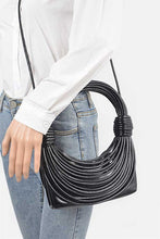 Cargar imagen en el visor de la galería, Metallic Layer Roping Top Handle Bag
