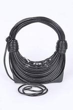 Cargar imagen en el visor de la galería, Metallic Layer Roping Top Handle Bag
