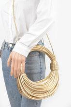 Cargar imagen en el visor de la galería, Metallic Layer Roping Top Handle Bag
