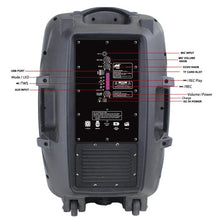 Load image into Gallery viewer, Naxa Portable 15 Inch BT Speaker w Disco Lights

