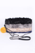 Cargar imagen en el visor de la galería, Faux Fur Convertible Wristlet Crossbody Swing Bag
