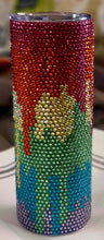 Load image into Gallery viewer, Rainbow Drip Style Rhinestone Tumbler
