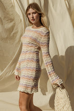 Cargar imagen en el visor de la galería, Round Neck Bell Sleeve Sweater Dress
