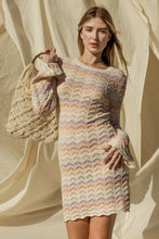 Cargar imagen en el visor de la galería, Round Neck Bell Sleeve Sweater Dress
