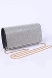 Rhinestone Metallic Evening Clutch Bag