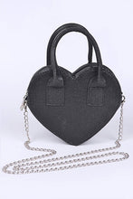 Cargar imagen en el visor de la galería, Glitter Top Handle Heart Shape Swing Bag
