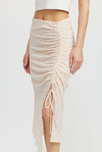 Load image into Gallery viewer, RUCHED LACE SKIT WITH HIGH SLIT
