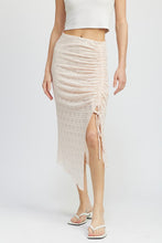 Load image into Gallery viewer, RUCHED LACE SKIT WITH HIGH SLIT
