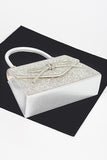 Rhinestone Bow Tie Iconic Top Handle Clutch