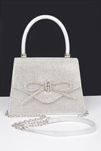 Cargar imagen en el visor de la galería, Rhinestone Bow Tie Iconic Top Handle Clutch
