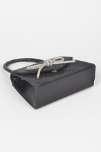 Cargar imagen en el visor de la galería, Rhinestone Bow Tie Iconic Top Handle Clutch
