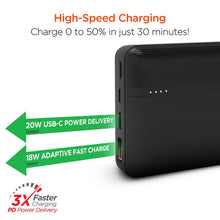 Load image into Gallery viewer, Hypergear 20000mAh 20W PD and USB Power Bank
