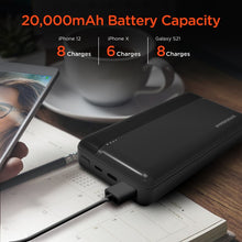 Load image into Gallery viewer, Hypergear 20000mAh 20W PD and USB Power Bank
