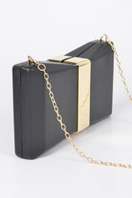 Cargar imagen en el visor de la galería, Gold Trim Iconic Bow Inspired Box Clutch
