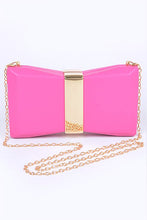 Cargar imagen en el visor de la galería, Gold Trim Iconic Bow Inspired Box Clutch
