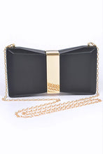 Cargar imagen en el visor de la galería, Gold Trim Iconic Bow Inspired Box Clutch
