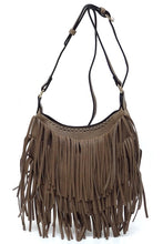 Load image into Gallery viewer, Fringe Hobo Crossbody Bag
