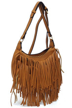 Load image into Gallery viewer, Fringe Hobo Crossbody Bag
