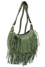 Load image into Gallery viewer, Fringe Hobo Crossbody Bag
