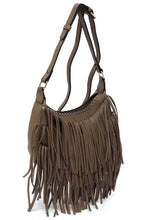 Load image into Gallery viewer, Fringe Hobo Crossbody Bag
