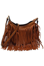 Load image into Gallery viewer, Fringe Hobo Crossbody Bag
